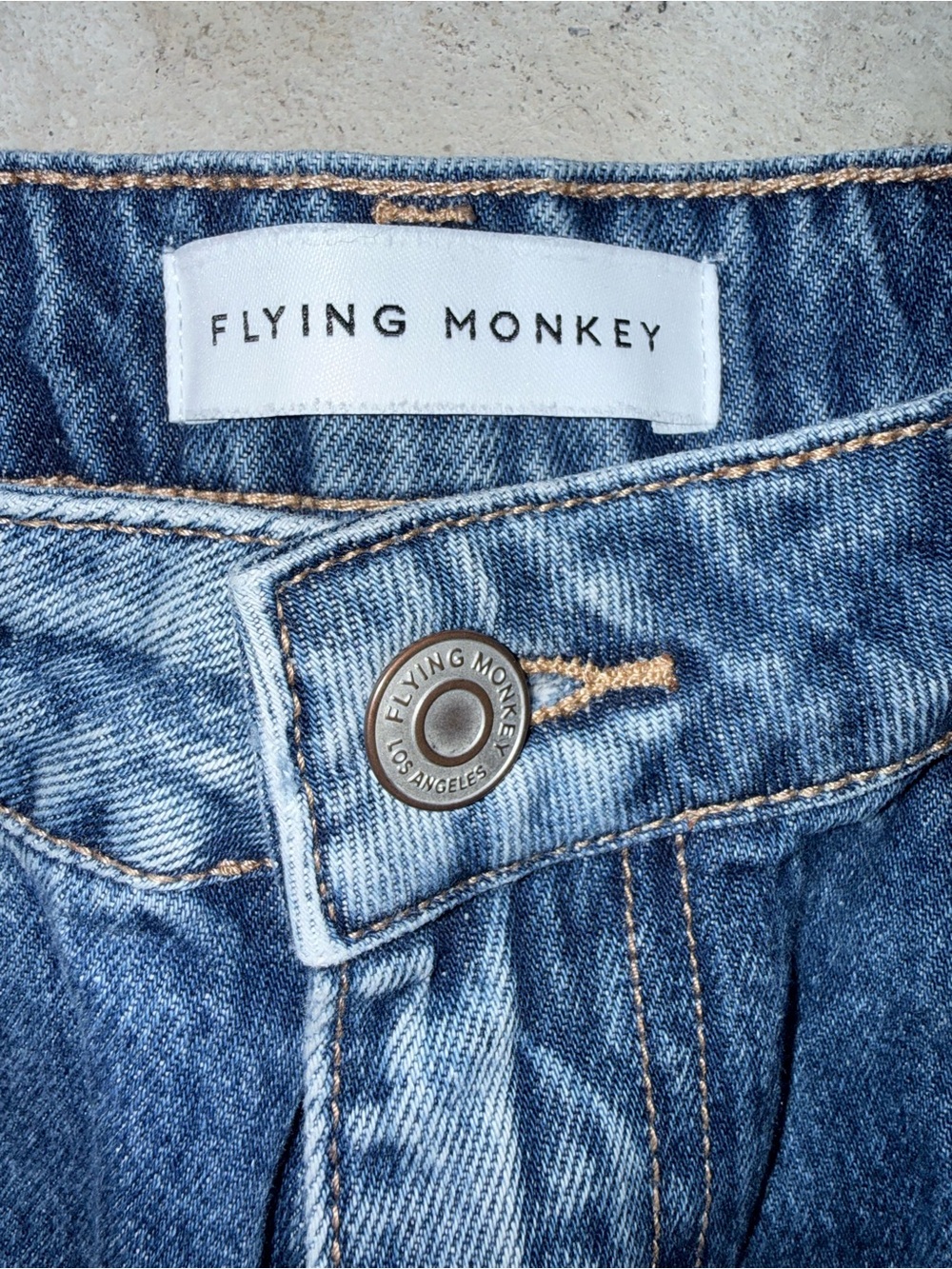 Flying Monkey Ripped Straight-Leg Jeans - Blue - Picture 4 of 5